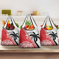 Fiji and Tonga Rugby Custom Grocery Bag Flying Fijians Ikale Tahi Together Pacific - Polynesian Pride
