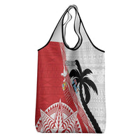 Fiji and Tonga Rugby Custom Grocery Bag Flying Fijians Ikale Tahi Together Pacific - Polynesian Pride