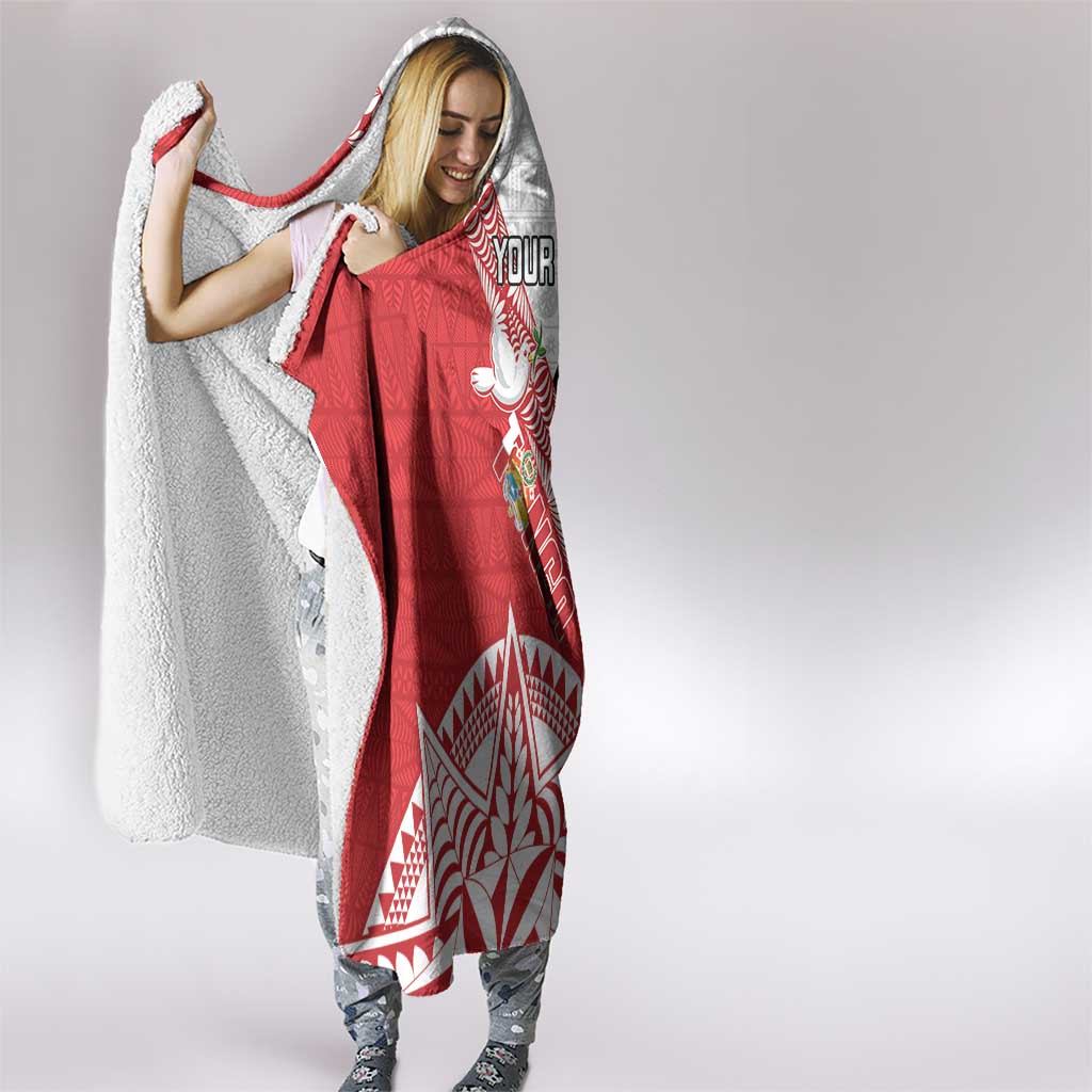 Fiji and Tonga Rugby Custom Hooded Blanket Flying Fijians Ikale Tahi Together Pacific - Polynesian Pride