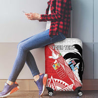 Fiji and Tonga Rugby Custom Luggage Cover Flying Fijians Ikale Tahi Together Pacific LT14 - Polynesian Pride