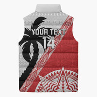 Fiji and Tonga Rugby Custom Sleeveless Puffer Jacket Flying Fijians Ikale Tahi Together Pacific - Polynesian Pride
