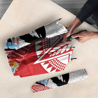 Fiji and Tonga Rugby Custom Umbrella Flying Fijians Ikale Tahi Together Pacific - Polynesian Pride