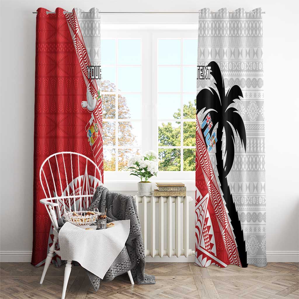 Fiji and Tonga Rugby Custom Window Curtain Flying Fijians Ikale Tahi Together Pacific - Polynesian Pride