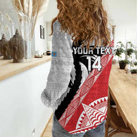 Fiji and Tonga Rugby Custom Women Casual Shirt Flying Fijians Ikale Tahi Together Pacific - Polynesian Pride