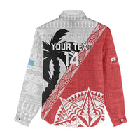 Fiji and Tonga Rugby Custom Women Casual Shirt Flying Fijians Ikale Tahi Together Pacific - Polynesian Pride