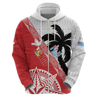 Fiji and Tonga Rugby Custom Zip Hoodie Flying Fijians Ikale Tahi Together Pacific LT14 - Polynesian Pride
