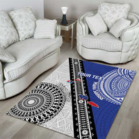 Fiji an Samoa Rugby Custom Area Rug Flying Fijians Manu Samoa Together Pacific LT14 - Polynesian Pride
