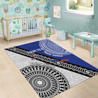 Fiji an Samoa Rugby Custom Area Rug Flying Fijians Manu Samoa Together Pacific LT14 - Polynesian Pride