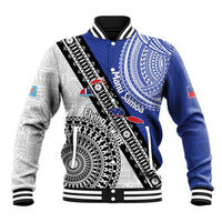 Fiji an Samoa Rugby Custom Baseball Jacket Flying Fijians Manu Samoa Together Pacific - Polynesian Pride