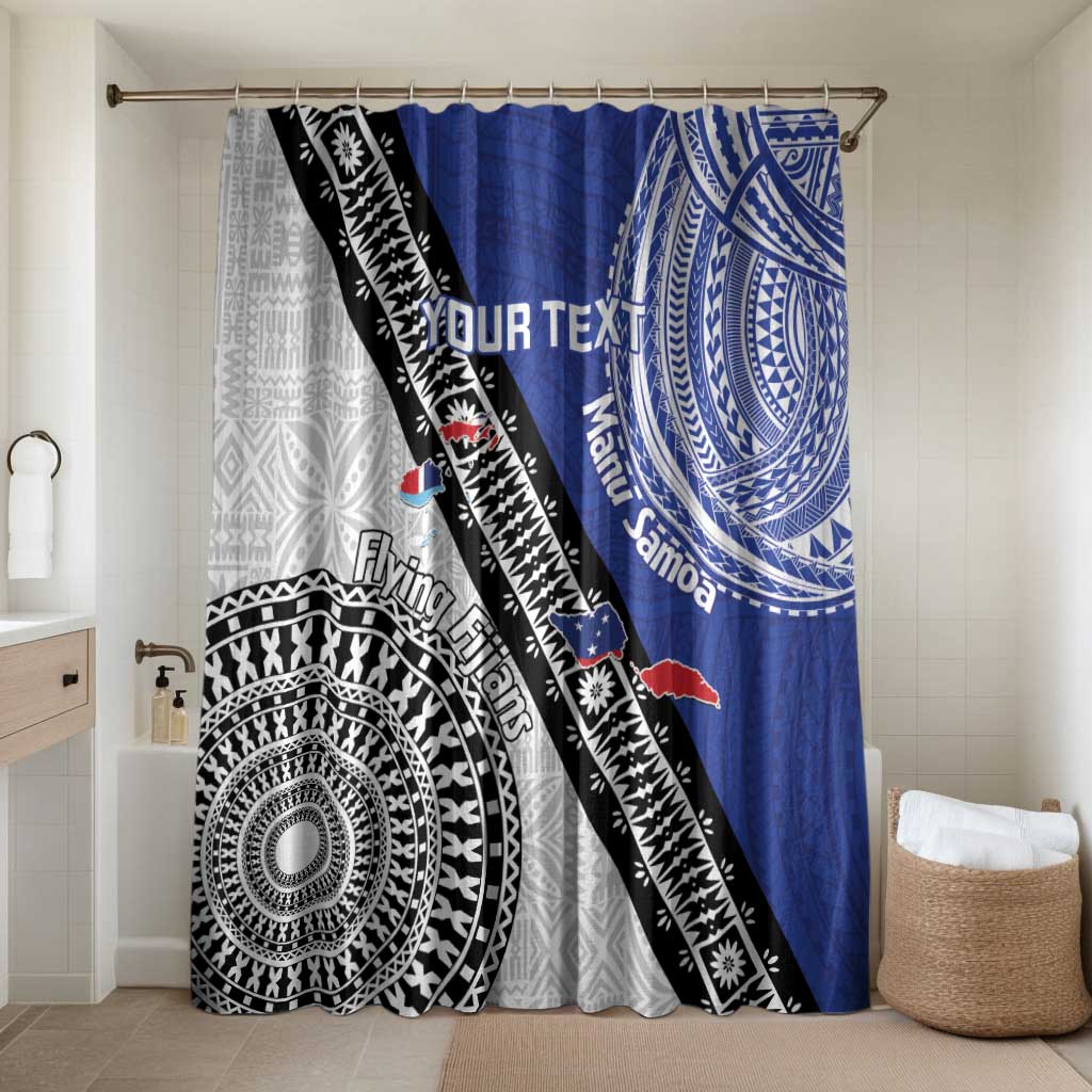 Fiji an Samoa Rugby Custom Bathroom Set Flying Fijians Manu Samoa Together Pacific - Polynesian Pride