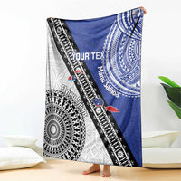 Fiji an Samoa Rugby Custom Blanket Flying Fijians Manu Samoa Together Pacific - Polynesian Pride