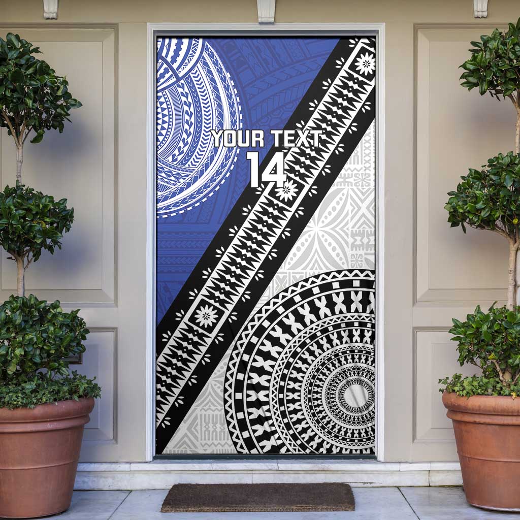 Fiji an Samoa Rugby Custom Door Cover Flying Fijians Manu Samoa Together Pacific - Polynesian Pride