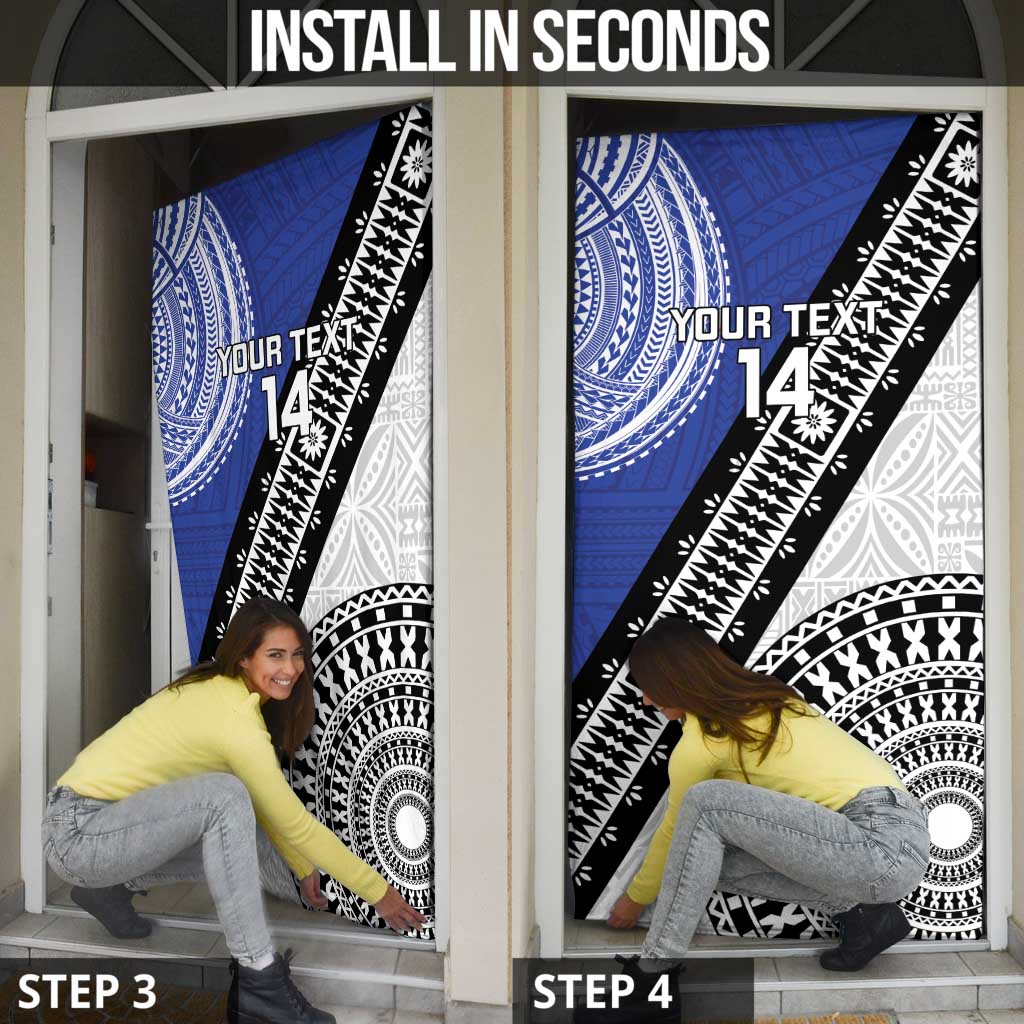 Fiji an Samoa Rugby Custom Door Cover Flying Fijians Manu Samoa Together Pacific - Polynesian Pride