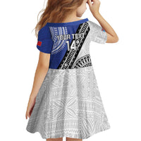 Fiji an Samoa Rugby Custom Family Matching Long Sleeve Bodycon Dress and Hawaiian Shirt Flying Fijians Manu Samoa Together Pacific - Polynesian Pride