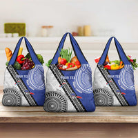 Fiji an Samoa Rugby Custom Grocery Bag Flying Fijians Manu Samoa Together Pacific - Polynesian Pride