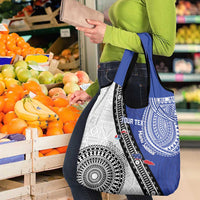 Fiji an Samoa Rugby Custom Grocery Bag Flying Fijians Manu Samoa Together Pacific - Polynesian Pride