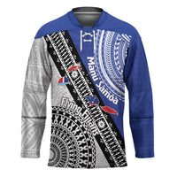 Fiji an Samoa Rugby Custom Hockey Jersey Flying Fijians Manu Samoa Together Pacific - Polynesian Pride