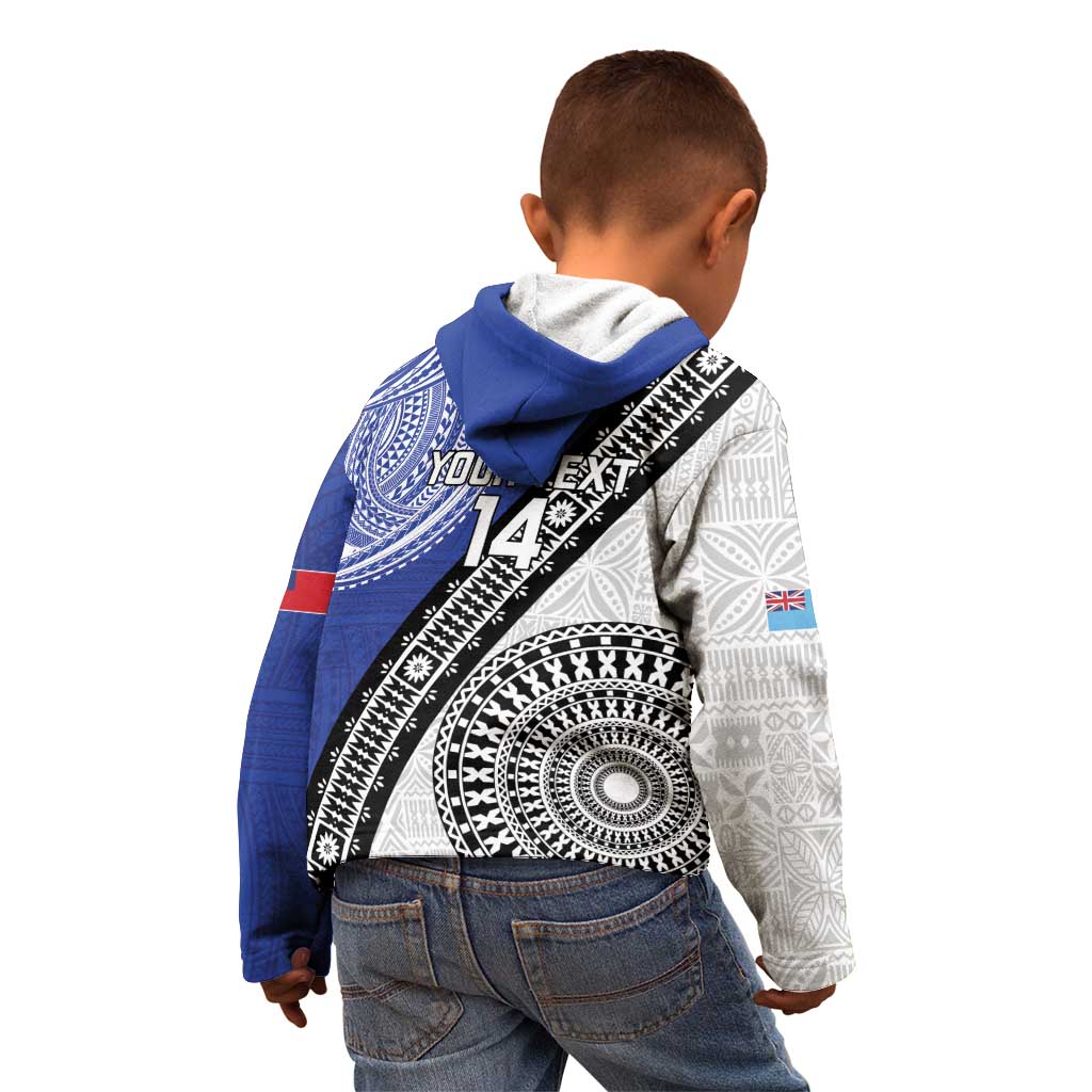 Fiji an Samoa Rugby Custom Kid Hoodie Flying Fijians Manu Samoa Together Pacific - Polynesian Pride