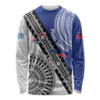 Fiji an Samoa Rugby Custom Long Sleeve Shirt Flying Fijians Manu Samoa Together Pacific - Polynesian Pride