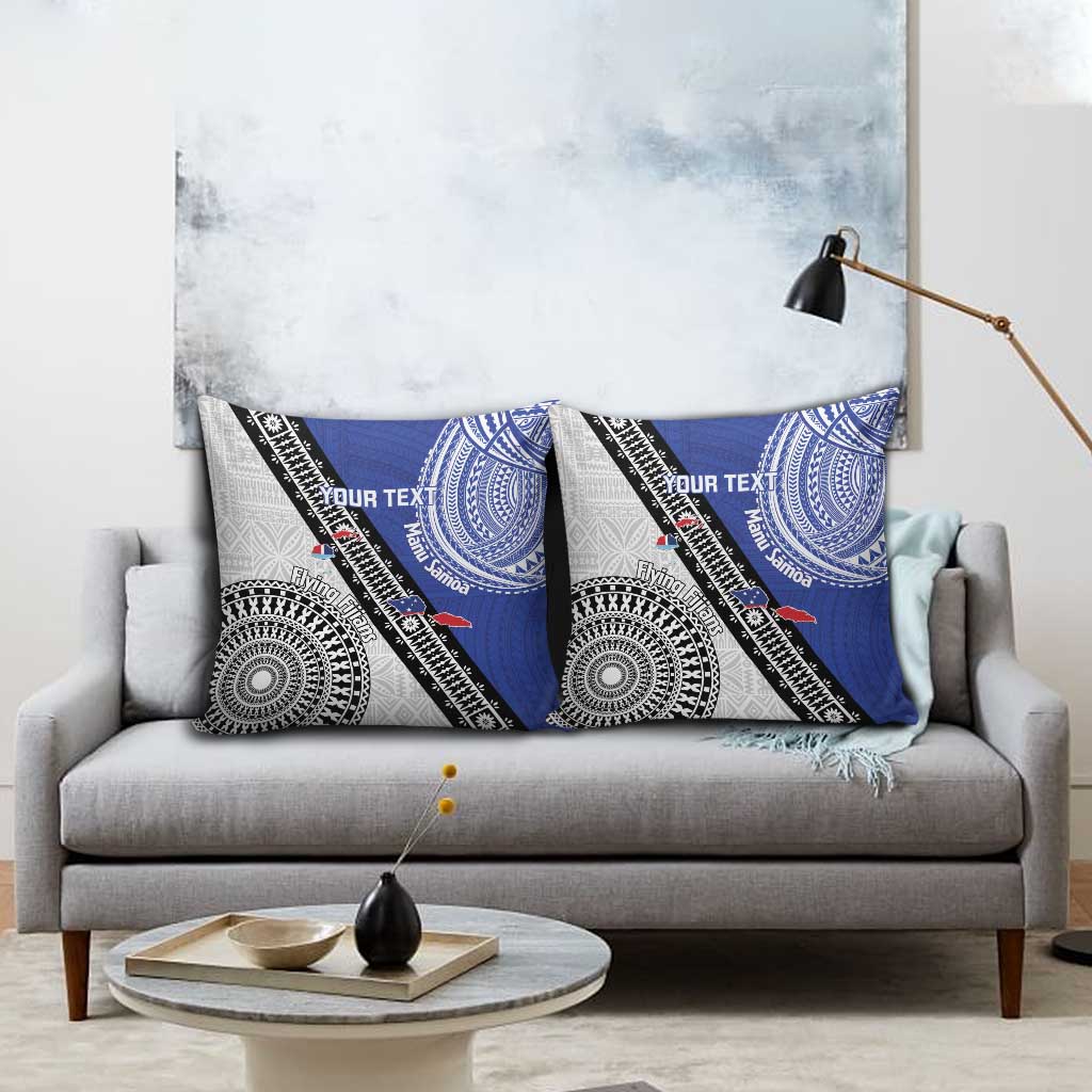 Fiji an Samoa Rugby Custom Pillow Cover Flying Fijians Manu Samoa Together Pacific LT14 - Polynesian Pride