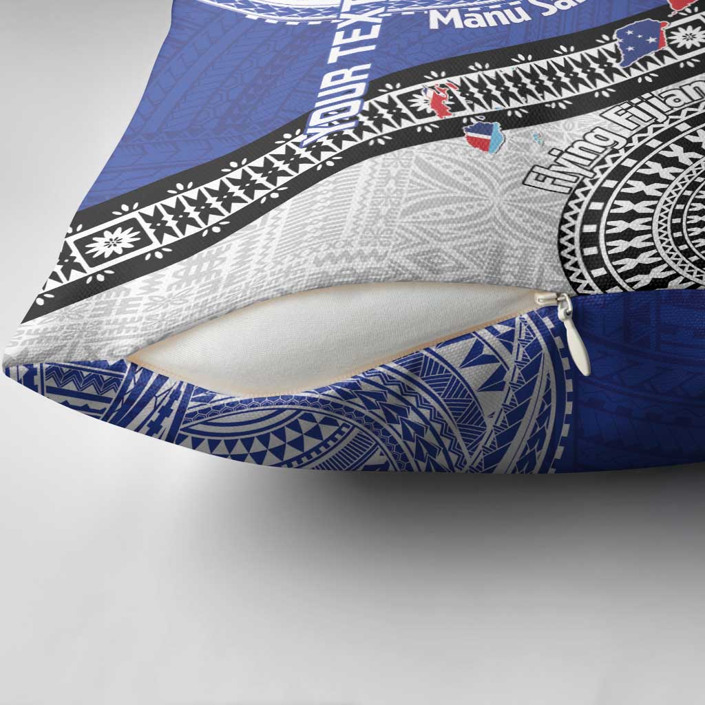 Fiji an Samoa Rugby Custom Pillow Cover Flying Fijians Manu Samoa Together Pacific LT14 - Polynesian Pride