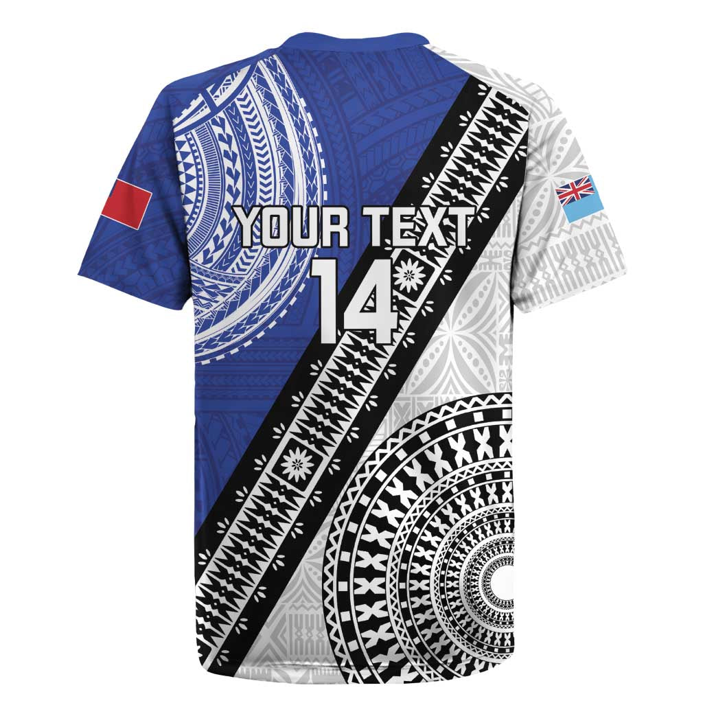 Fiji an Samoa Rugby Custom Rugby Jersey Flying Fijians Manu Samoa Together Pacific - Polynesian Pride