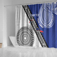 Fiji an Samoa Rugby Custom Shower Curtain Flying Fijians Manu Samoa Together Pacific - Polynesian Pride