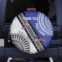 Fiji an Samoa Rugby Custom Spare Tire Cover Flying Fijians Manu Samoa Together Pacific - Polynesian Pride