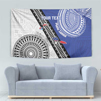 Fiji an Samoa Rugby Custom Tapestry Flying Fijians Manu Samoa Together Pacific LT14 - Polynesian Pride