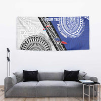 Fiji an Samoa Rugby Custom Tapestry Flying Fijians Manu Samoa Together Pacific LT14 - Polynesian Pride