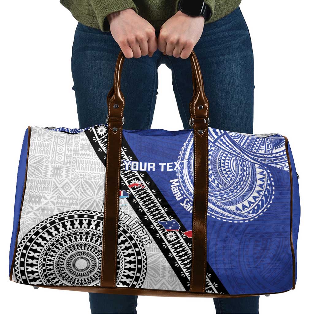 Fiji an Samoa Rugby Custom Travel Bag Flying Fijians Manu Samoa Together Pacific - Polynesian Pride