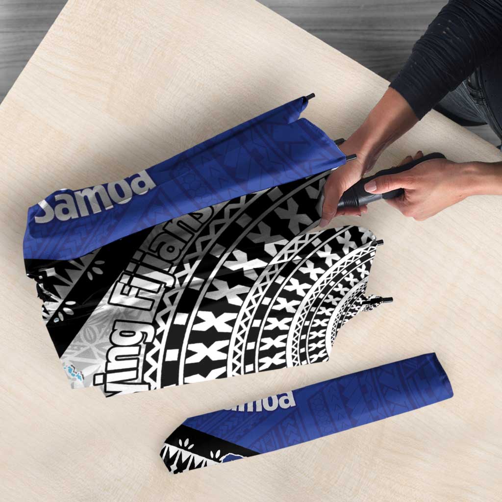 Fiji an Samoa Rugby Custom Umbrella Flying Fijians Manu Samoa Together Pacific - Polynesian Pride