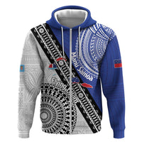 Fiji an Samoa Rugby Custom Zip Hoodie Flying Fijians Manu Samoa Together Pacific - Polynesian Pride