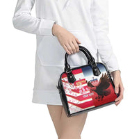 USA and Japan Rugby Custom Shoulder Handbag Eagles Brave Blossoms Together Pacific - Polynesian Pride