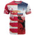 USA and Japan Rugby Custom T Shirt Eagles Brave Blossoms Together Pacific - Polynesian Pride