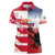 USA and Japan Rugby Custom Women Polo Shirt Eagles Brave Blossoms Together Pacific - Polynesian Pride