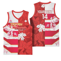 Canada and Japan Rugby Custom Basketball Jersey Canucks Brave Blossoms Together Pacific - Polynesian Pride
