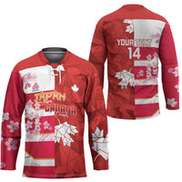Canada and Japan Rugby Custom Hockey Jersey Canucks Brave Blossoms Together Pacific - Polynesian Pride