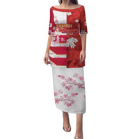 Canada and Japan Rugby Custom Puletasi Canucks Brave Blossoms Together Pacific - Polynesian Pride