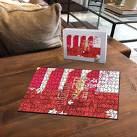 Canada and Japan Rugby Custom Puzzle Canucks Brave Blossoms Together Pacific - Polynesian Pride