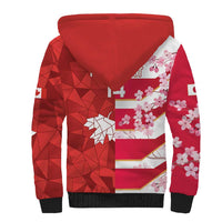 Canada and Japan Rugby Custom Sherpa Hoodie Canucks Brave Blossoms Together Pacific LT14 - Polynesian Pride