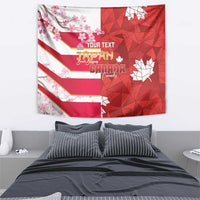 Canada and Japan Rugby Custom Tapestry Canucks Brave Blossoms Together Pacific LT14 - Polynesian Pride