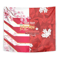 Canada and Japan Rugby Custom Tapestry Canucks Brave Blossoms Together Pacific LT14 - Polynesian Pride