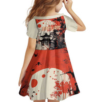 Samurai Warrior Japan Family Matching Puletasi and Hawaiian Shirt Red-blossomed Tree Classic Japanese Stylized LT14 - Polynesian Pride