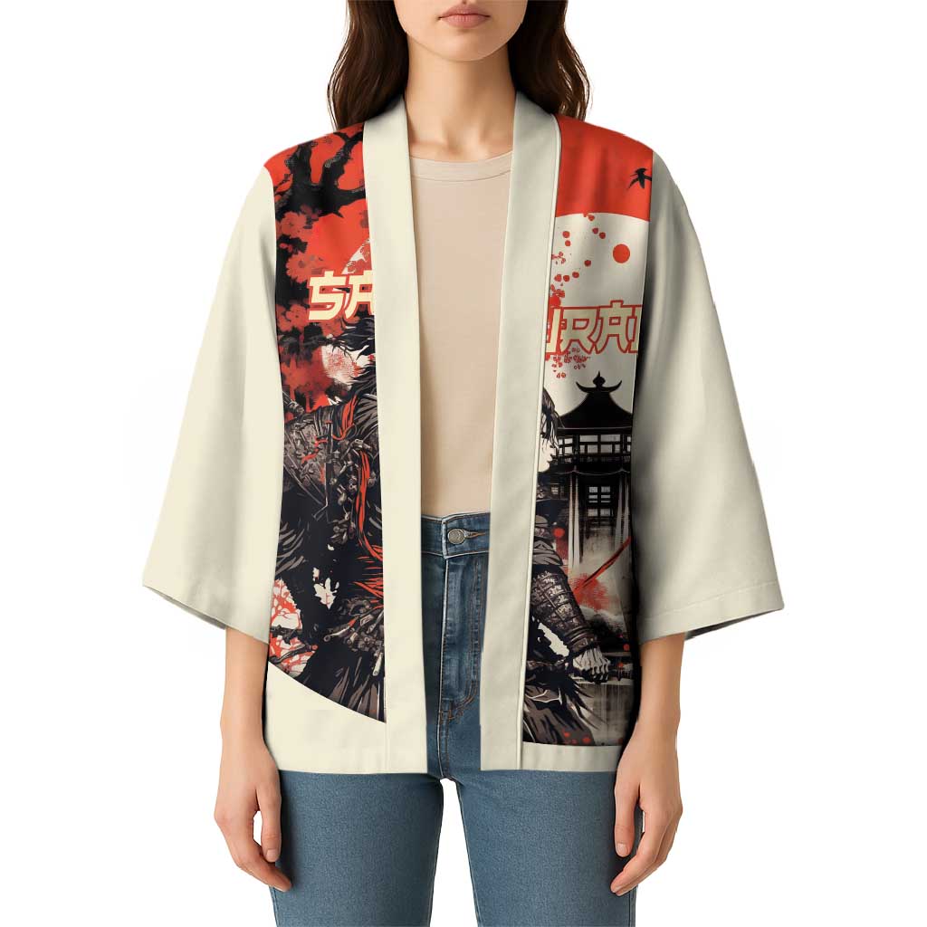 Samurai Warrior Japan Kimono Red-blossomed Tree Classic Japanese Stylized LT14 - Polynesian Pride