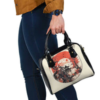 Samurai Warrior Japan Shoulder Handbag Red-blossomed Tree Classic Japanese Stylized LT14 - Polynesian Pride