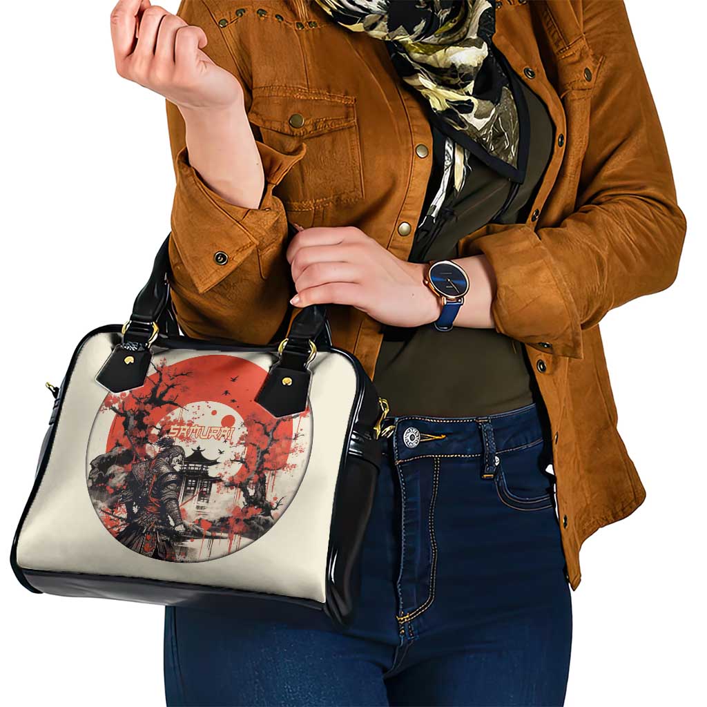 Samurai Warrior Japan Shoulder Handbag Red-blossomed Tree Classic Japanese Stylized LT14 - Polynesian Pride