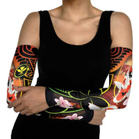 Hawaiian and Japanese Arm Sleeves Koi Fish With Kanaka Polynesian Tattoo - Polynesian Pride