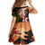 Hawaiian and Japanese Kid Short Sleeve Dress Koi Fish With Kanaka Polynesian Tattoo - Polynesian Pride