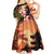 Hawaiian and Japanese Kid Short Sleeve Dress Koi Fish With Kanaka Polynesian Tattoo - Polynesian Pride